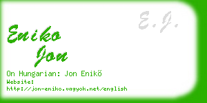 eniko jon business card